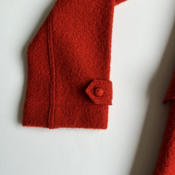 ISDA & CO Boiled Wool Sweater Coat Jacket- Pumpkin- Size MEDIUM - Picture 3 of 10